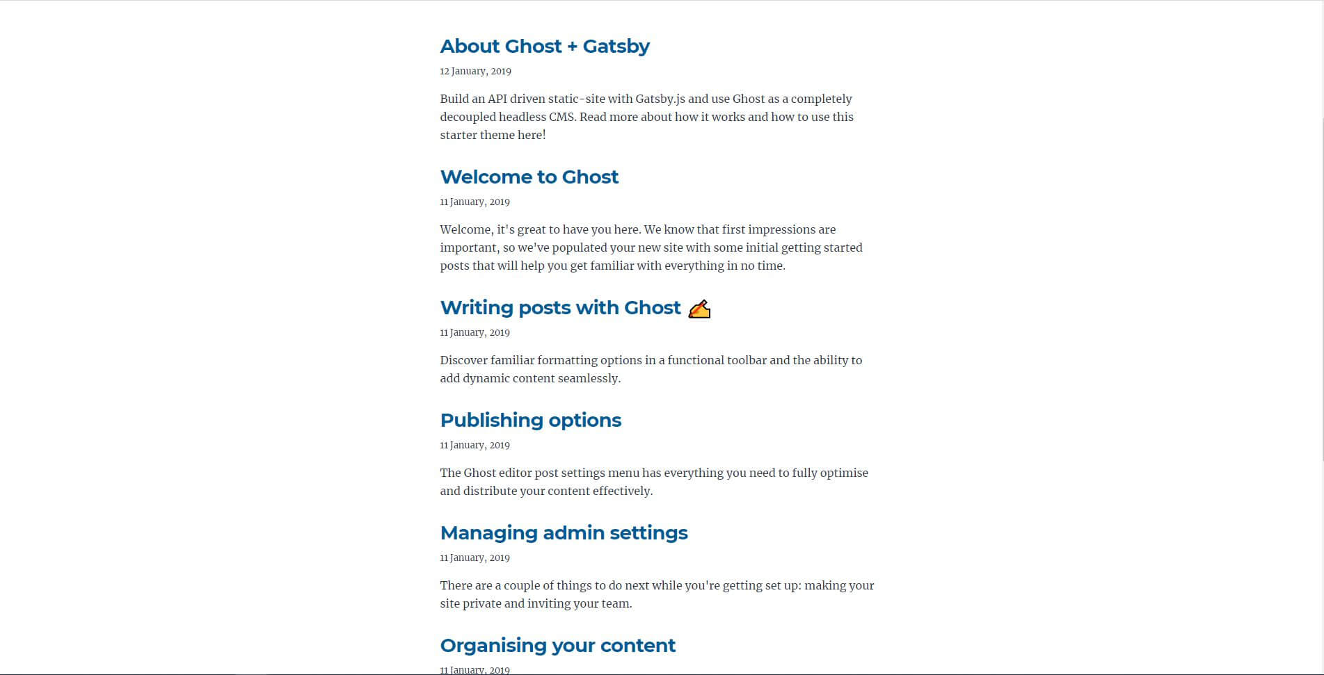 Gatsby Ghost Example