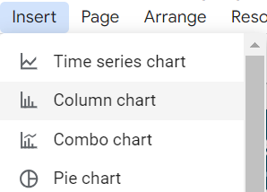 Looker Studio Insert Chart