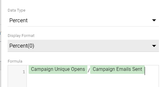 Looker Studio Mailchimp Unique Open Rate
