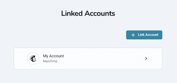 Mailchimp account linked