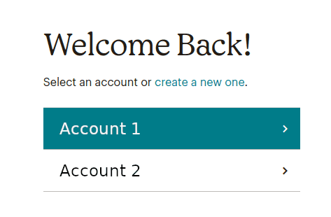 Mailchimp select account to link
