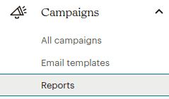 Mailchimp campaign reports button